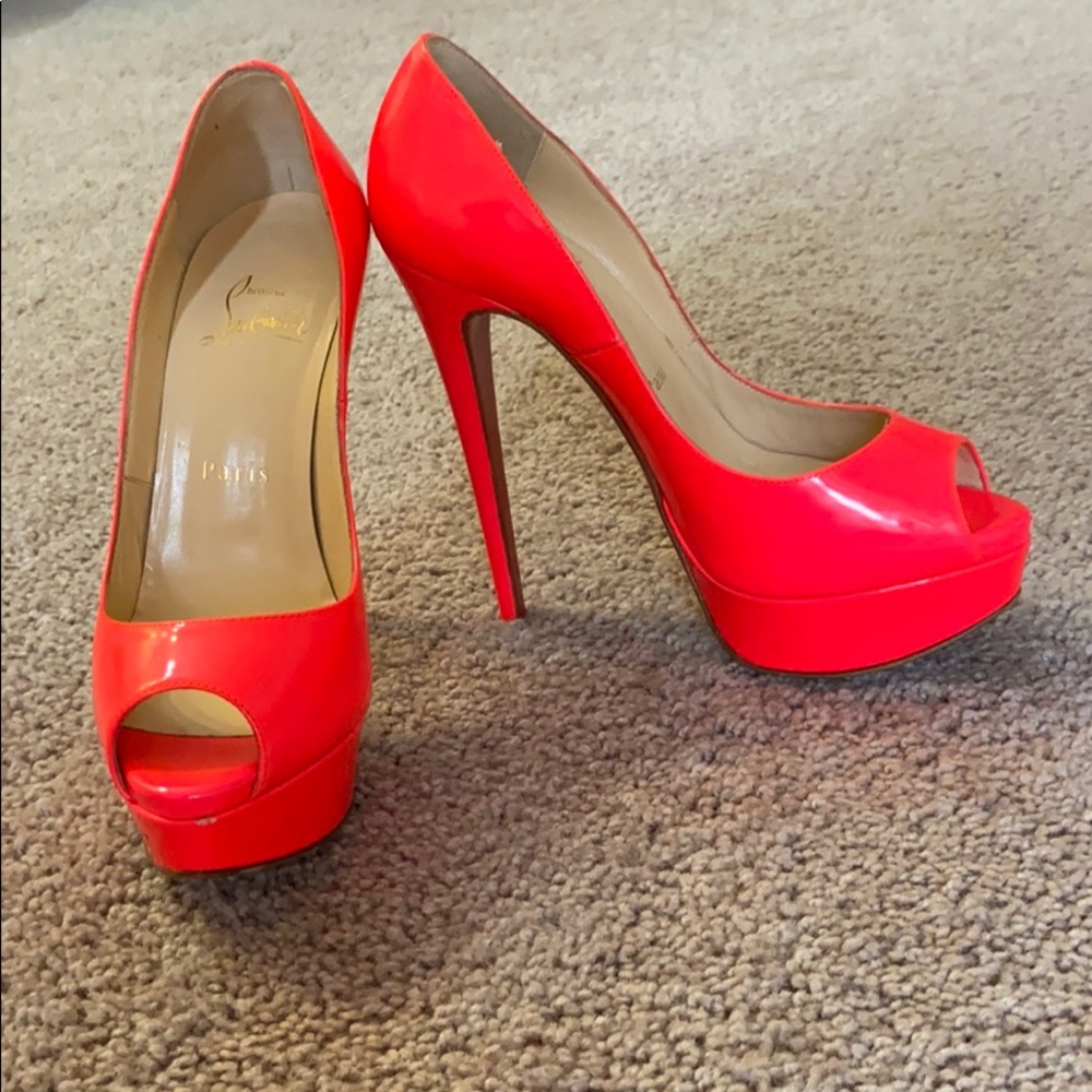 Christian Louboutin peep-toe heels